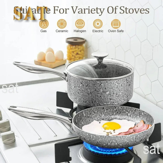22-Piece Nonstick Stone Cookware Set