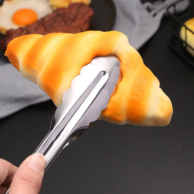 Stainless Steel BBQ Food Tongs – Heat-Resistant, Non-Stick