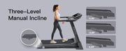 3.0HP Foldable Incline Treadmill with Sensors