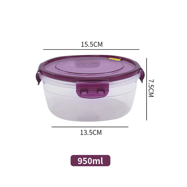 Microwave-Safe Transparent Food Storage Lunch Box