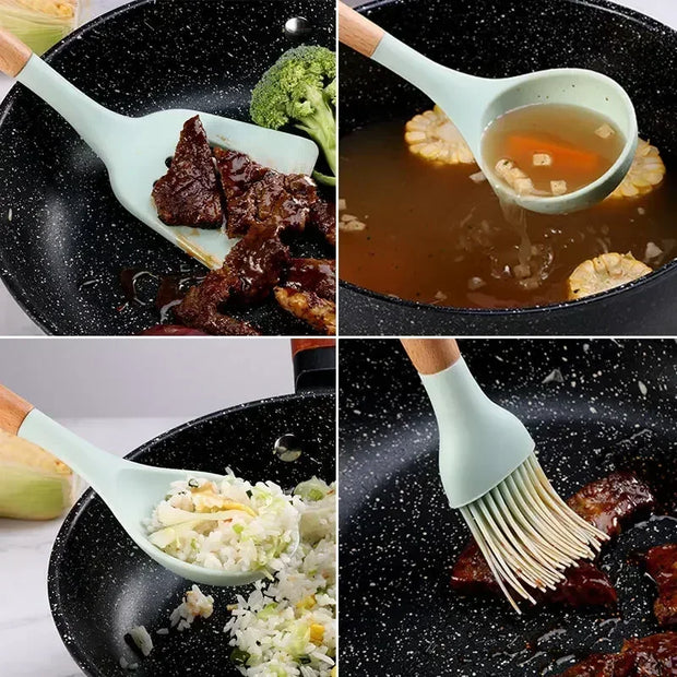 Silicone Cooking Utensil Set – Heat-Resistant Kitchen Tools (10+ Pieces)