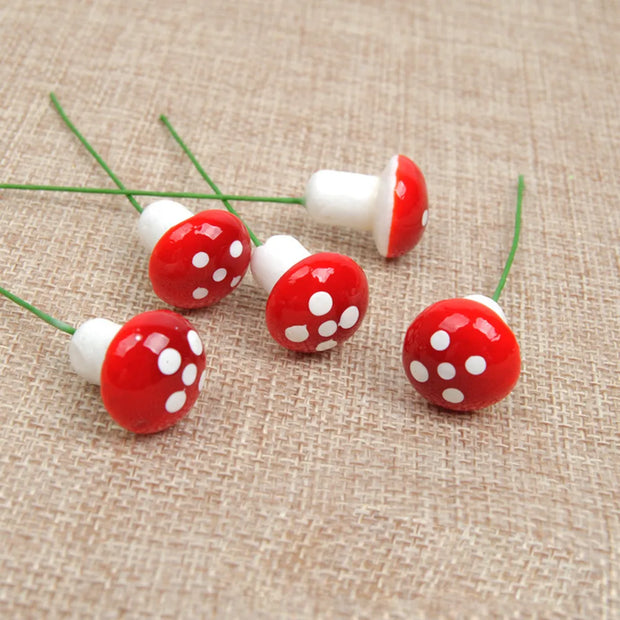 50Pcs Mini Red Foam Mushrooms