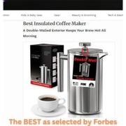 Large Stainless Steel French Press Coffee Maker