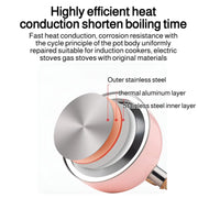3L Pink Gradient Stainless Steel Whistling Tea Kettle