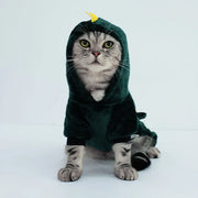 Cute Dinosaur Fleece Cat Hoodie