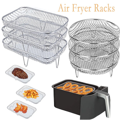 3-Piece Stackable Air Fryer Rack Set