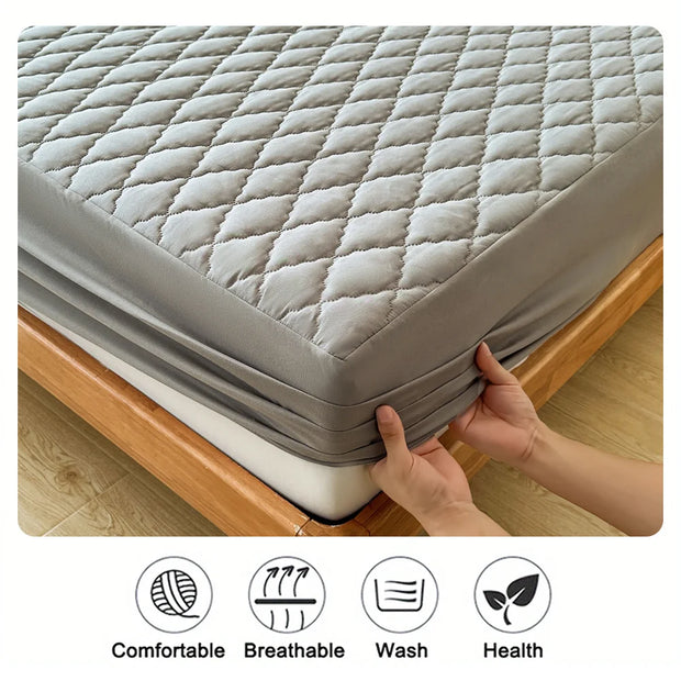 Waterproof Fitted Mattress Protector – 15"–17" Deep Pocket