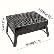 Portable Charcoal Grill Stainless Steel Mini BBQ Outdoor