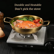 Korean Gold Stainless Steel Single Hot Pot