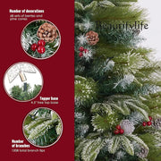 Retro Red Green Gold Christmas Tree Decor