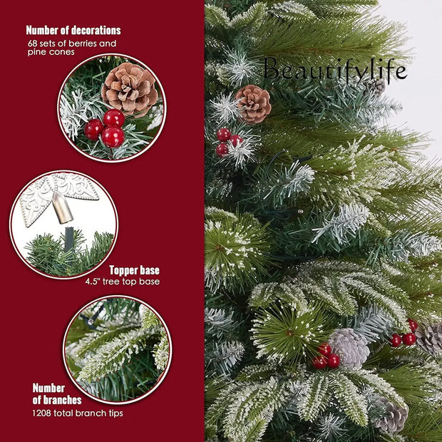 Retro Red Green Gold Christmas Tree Decor