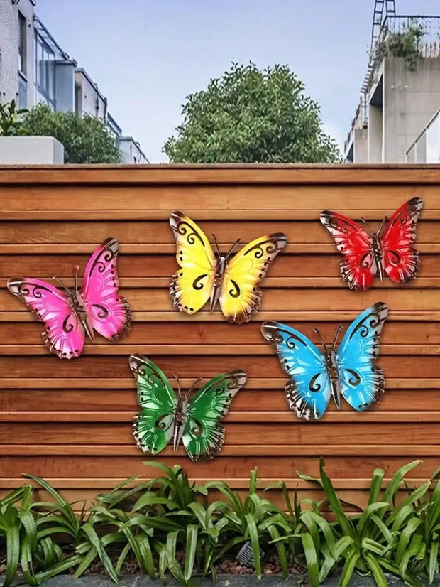 5pcs Metal Butterfly Wall Decor