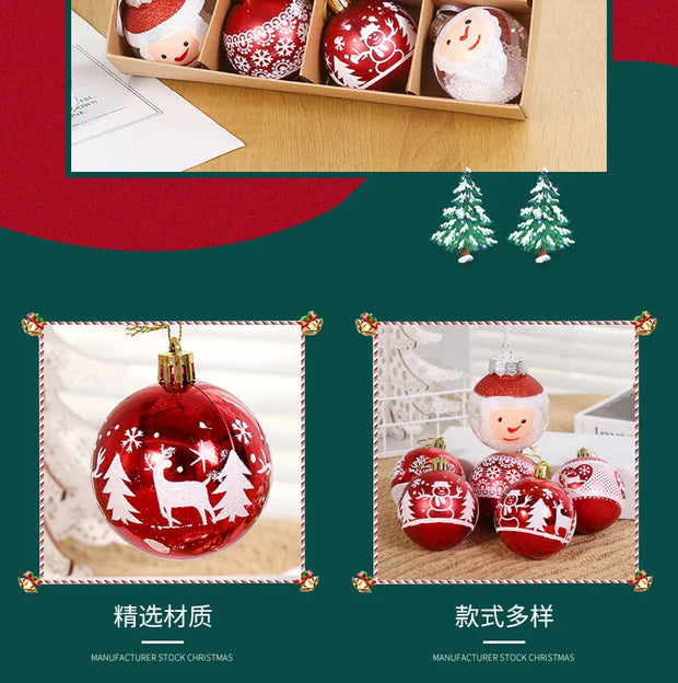 16pcs 6 cm Christmas Ball Ornaments