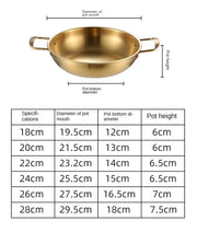 Korean Gold Stainless Steel Single Hot Pot