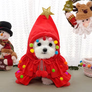 Christmas Tree Pet Costume Cloak for Cats