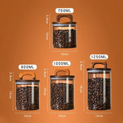 Large Airtight Glass Storage Jar with Bamboo Lid