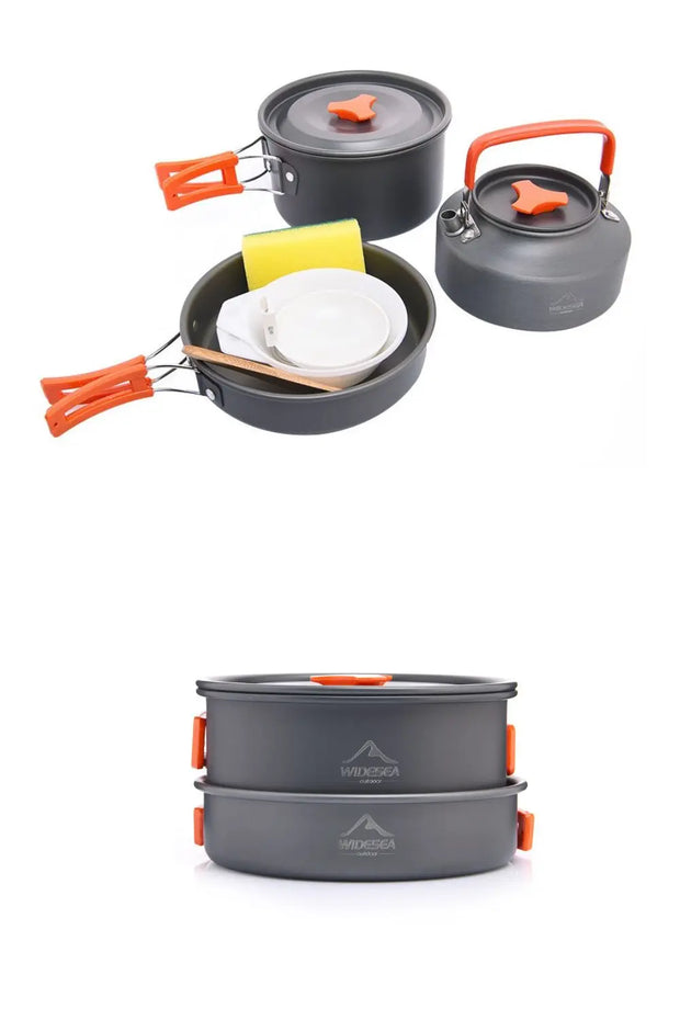 Outdoor Camping  Foldable Aluminum Cookware Set