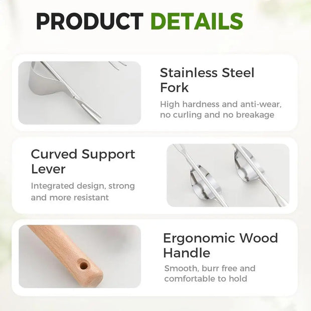 Ergonomic Stainless Steel Weeder Tool for Gardening