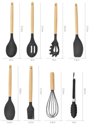 Silicone Cooking Utensil Set – Heat-Resistant Kitchen Tools (10+ Pieces)