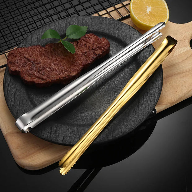 Stainless Steel Kitchen BBQ Food Tongs Set