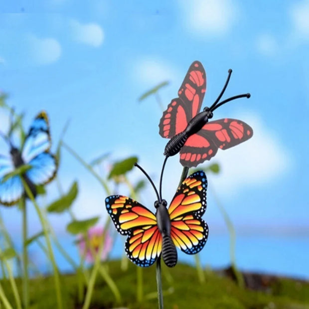 10PCS Colorful Butterfly Garden Yard Flower