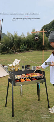 Portable Charcoal Grill with Wind Shield