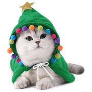Christmas Tree Pet Costume Cloak for Cats
