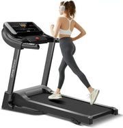 3.0HP Foldable Incline Treadmill with Sensors