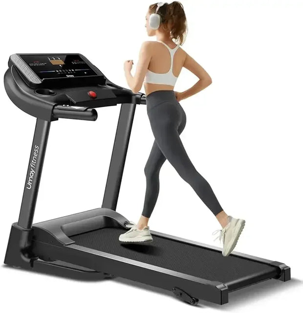 3.0HP Foldable Incline Treadmill with Sensors