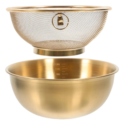 2pcs Stainless Steel Mixing Bowl