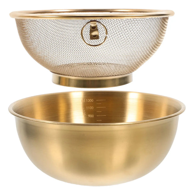 2pcs Stainless Steel Mixing Bowl