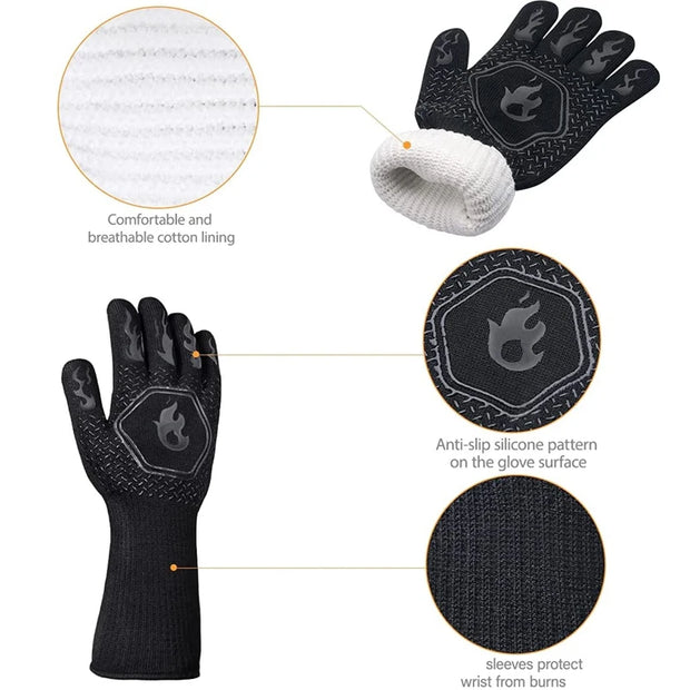 BBQ Heat-Resistant Non-Stick Fabric Glove