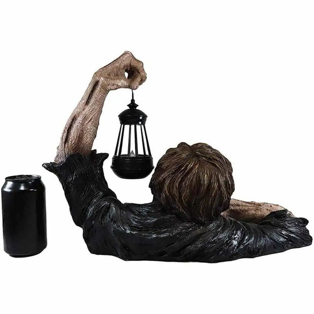Zombie Lantern Resin Garden Statue