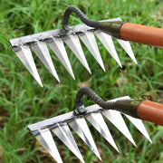 Iron Gardening Hoe Rake for Weeding & Soil