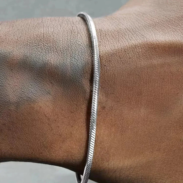 925 Sterling Silver Chain & Link Bracelet