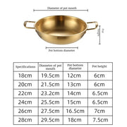 Korean Gold Stainless Steel Single Hot Pot