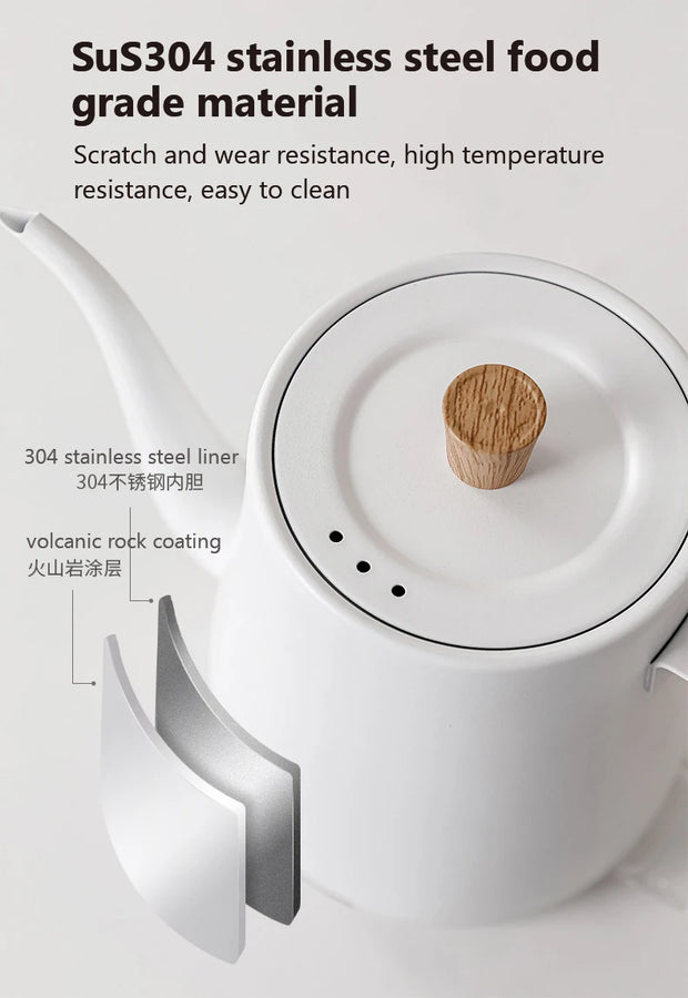 800ml Gooseneck Electric Kettle 1000W Stainless Steel