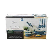 12-Piece Nonstick Ceramic Aluminum Cookware Set