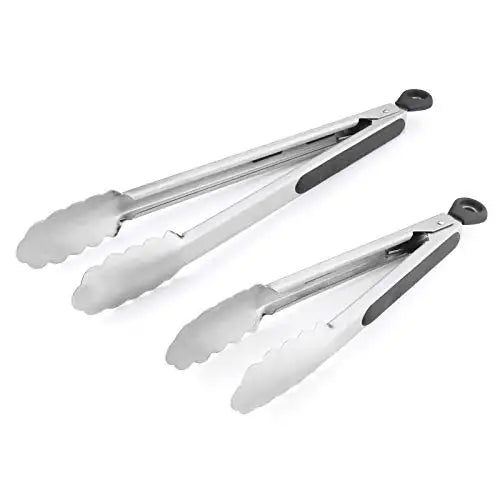 Non-Slip Stainless Steel BBQ Food Tongs
