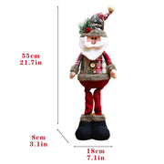 Christmas Plush Shelf Sitters – Stretchable Legs Santa, Snowman & Moose Decorations