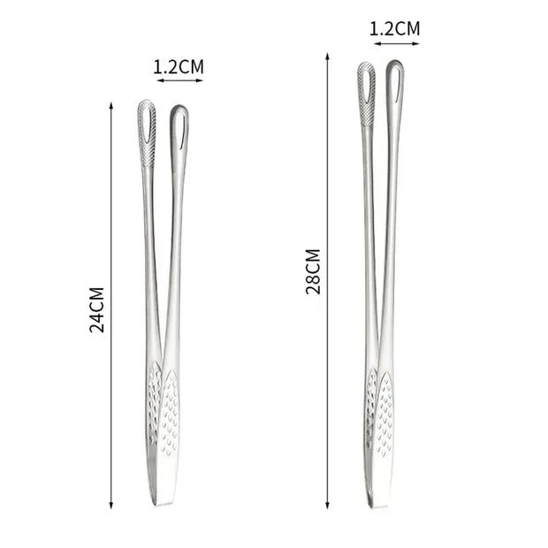 Stainless Steel Kitchen BBQ Grill Meat Tongs