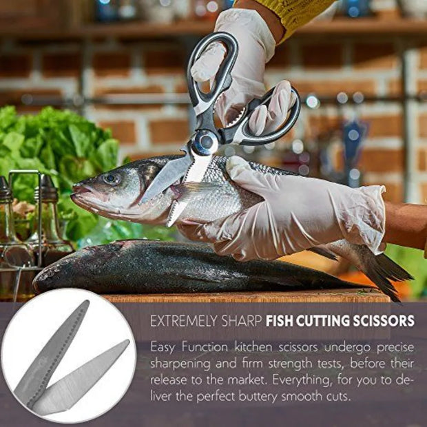 Heavy Duty Ultra Sharp Kitchen Shears with Protective Cover