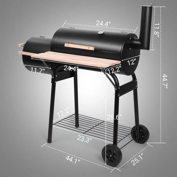 Charcoal Grill with Offset Smoker