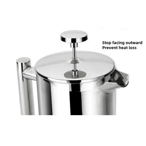 Stainless Steel French Press Coffee Maker – Double-Wall Insulated