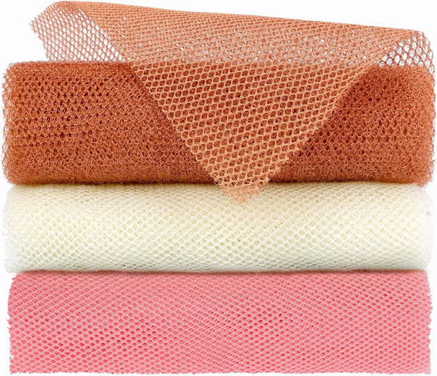 African Net Sponge Exfoliating Bath Mesh – 3PCS Set