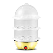 Portable Electric Egg Boiler – 3-Layer Mini Steamer