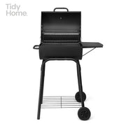 Charcoal BBQ Grill with Adjustable Charcoal Pan & Thermometer