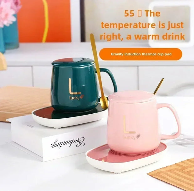 Ceramic Gift Mug Set with Spoon & Bag