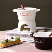 Ceramic Chocolate Fondue Mug with Fork