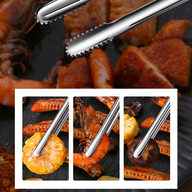 304 Stainless Steel Cooking Tweezers – Kitchen & BBQ Tongs